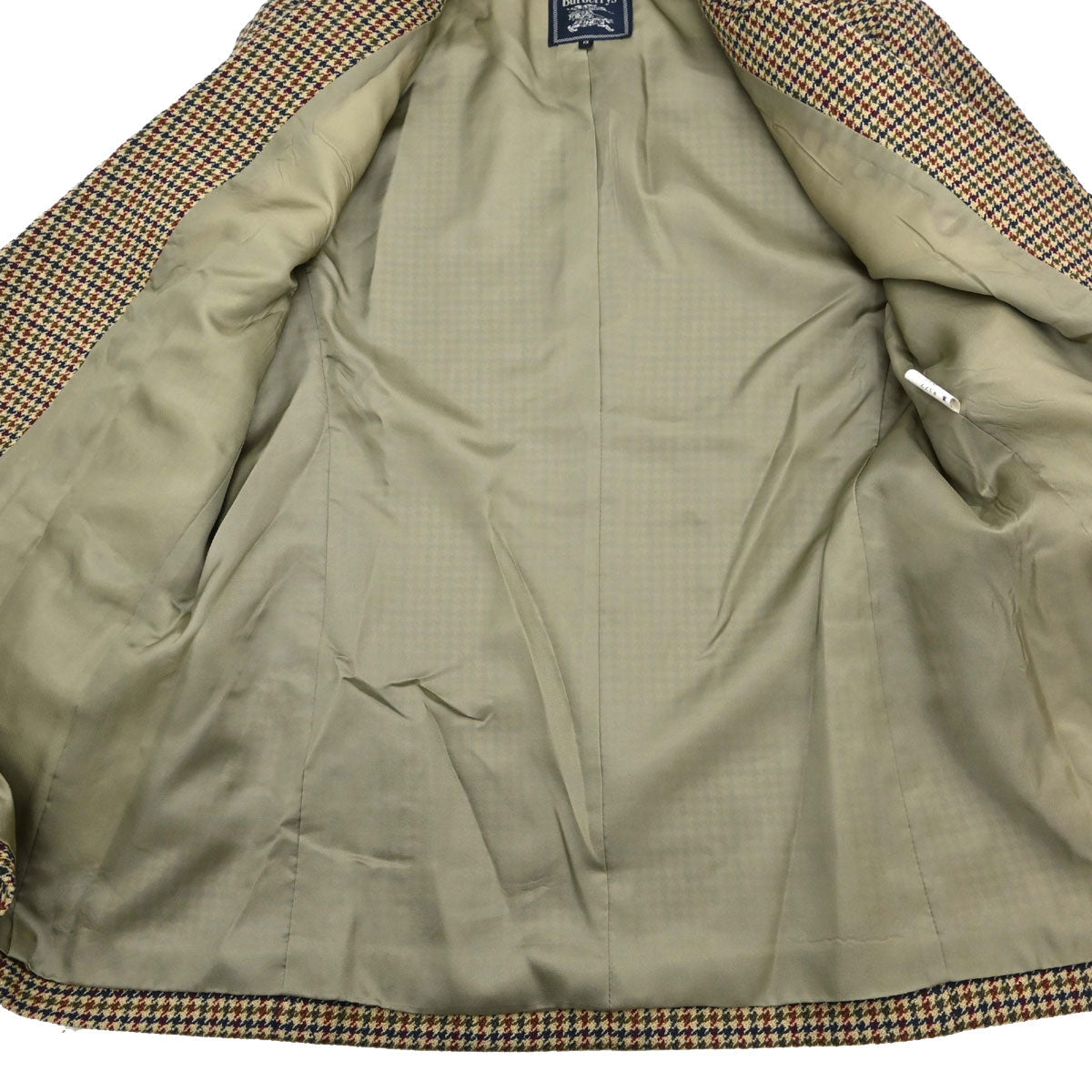 Burberrys Single Breasted Houndstooth Tweed Jacket Brown #40–42