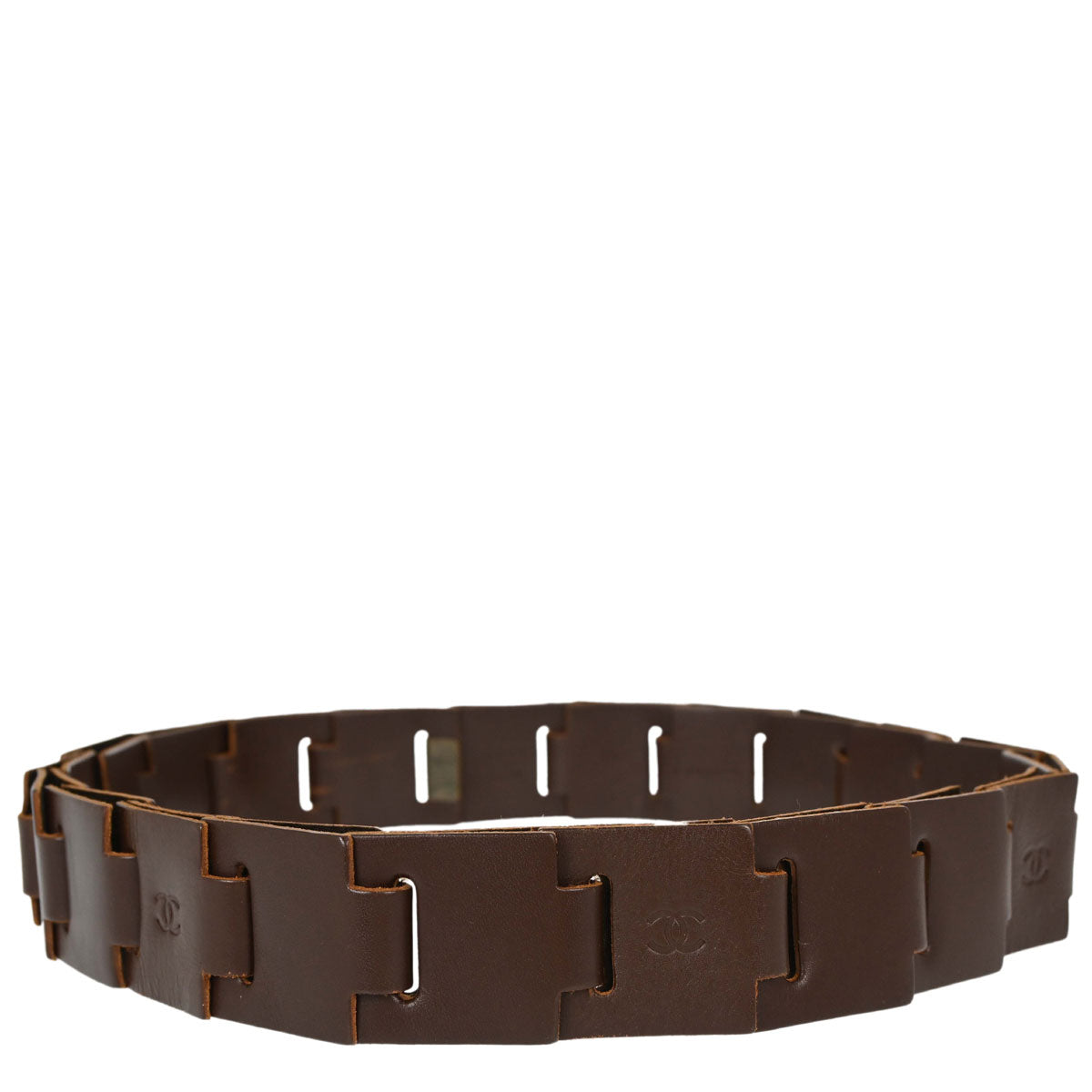 Chanel Brown Leather Belt 99A Small Good