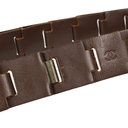 Chanel Brown Leather Belt 99A Small Good