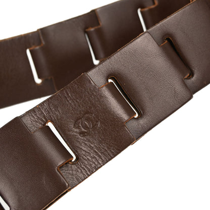 Chanel Brown Leather Belt 99A Small Good