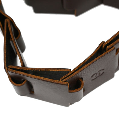 Chanel Brown Leather Belt 99A Small Good