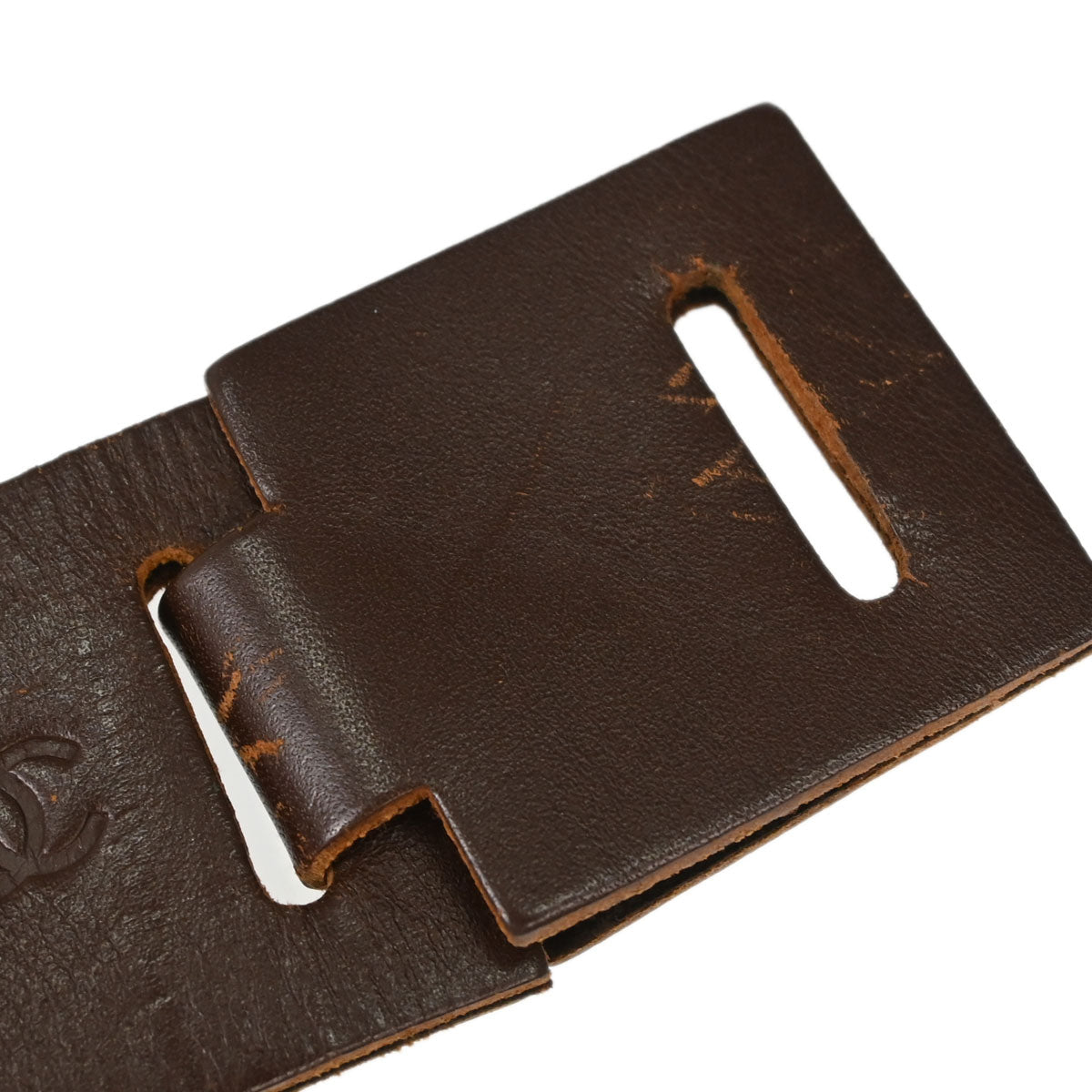 Chanel Brown Leather Belt 99A Small Good