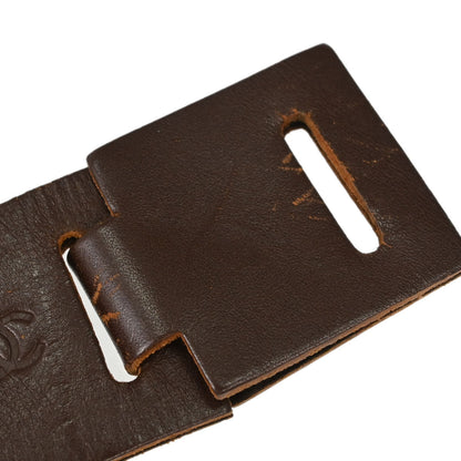 Chanel Brown Leather Belt 99A Small Good