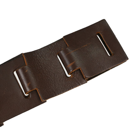 Chanel Brown Leather Belt 99A Small Good