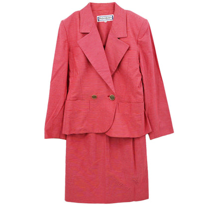 Yves Saint Laurent Setup Suit Jacket Skirt Red #M