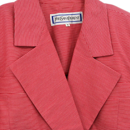 Yves Saint Laurent Setup Suit Jacket Skirt Red #M