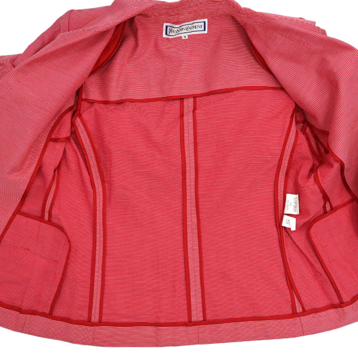 Yves Saint Laurent Setup Suit Jacket Skirt Red #M
