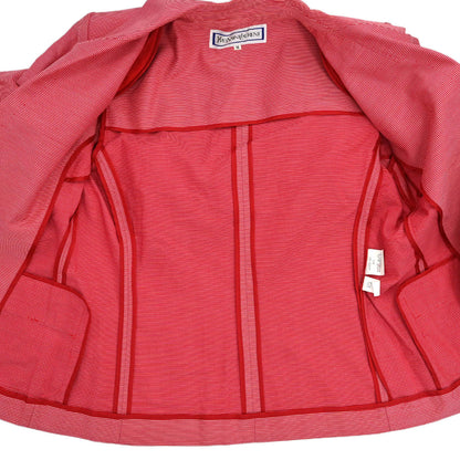 Yves Saint Laurent Setup Suit Jacket Skirt Red #M
