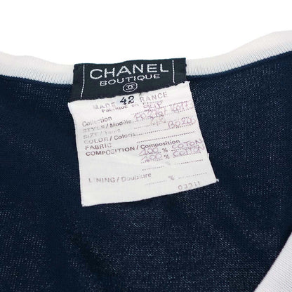 Chanel 1996 Short Sleeve Top Navy #42