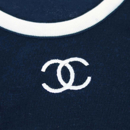 Chanel 1996 Short Sleeve Top Navy #42