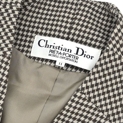 Christian Dior Setup Suit Jacket Skirt Brown #38–40