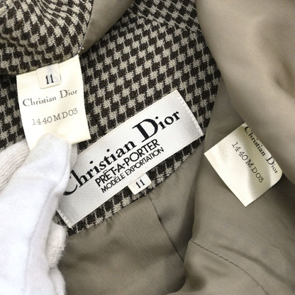 Christian Dior Setup Suit Jacket Skirt Brown #38–40