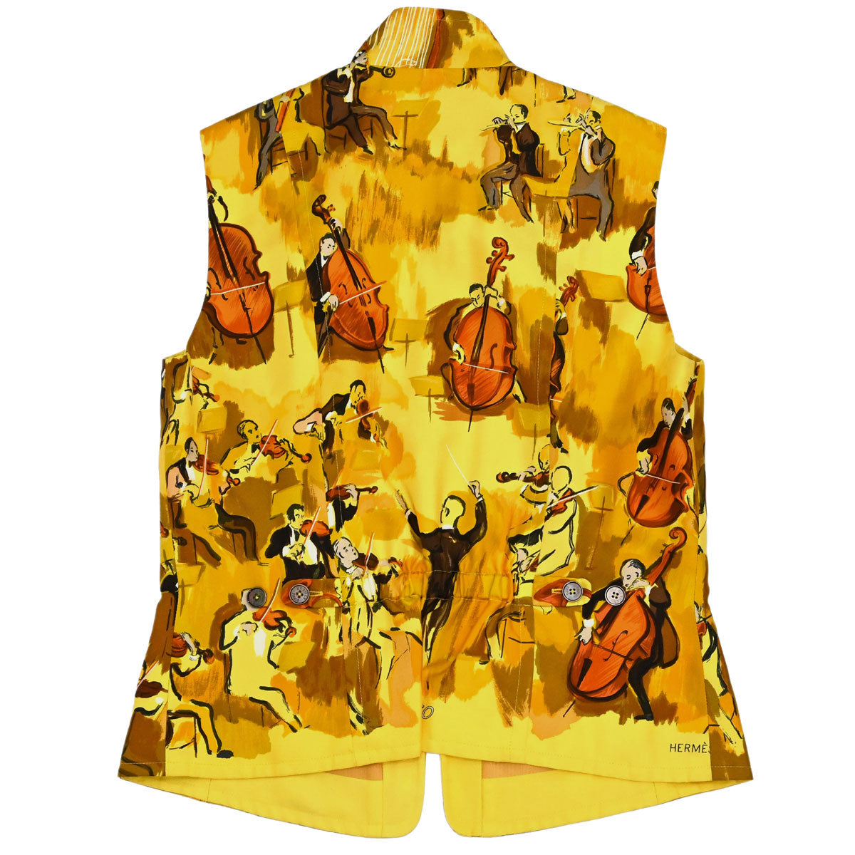 Hermes Sleeveless Jacket Vest Concerto Yellow #42
