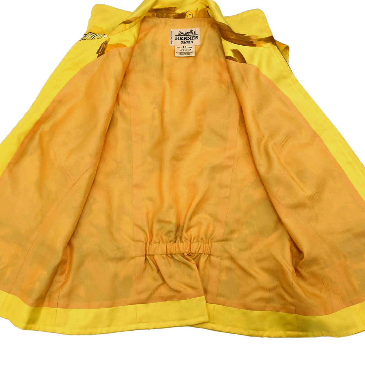 Hermes Sleeveless Jacket Vest Concerto Yellow #42