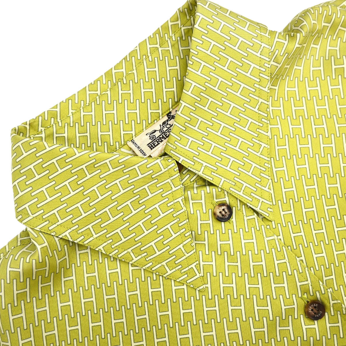 Hermes Shirt Blouse Green #42