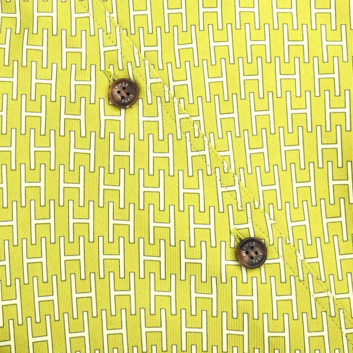 Hermes Shirt Blouse Green #42
