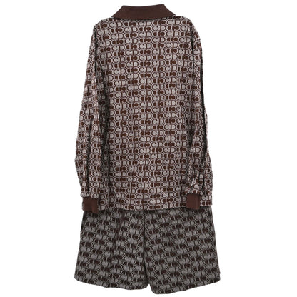 Christian Dior Sports Setup Top Pants Brown #S