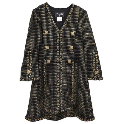Chanel 2011 Tweed Coat Black Gold #38