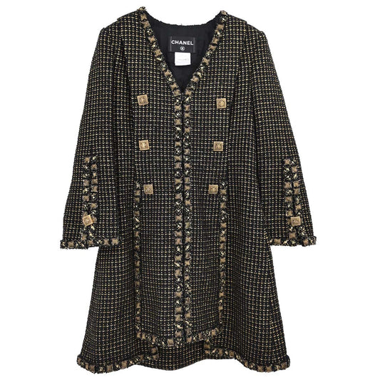 Chanel 2011 Tweed Coat Black Gold #38