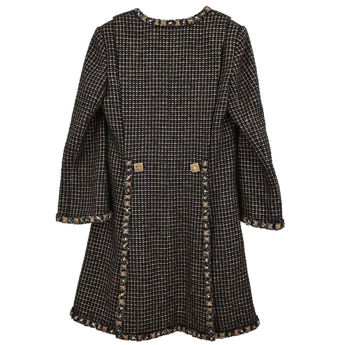 Chanel 2011 Tweed Coat Black Gold #38