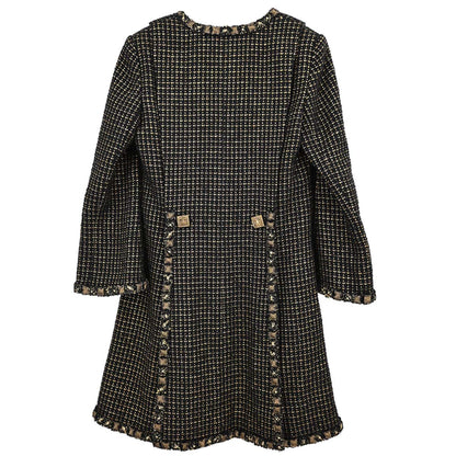 Chanel 2011 Tweed Coat Black Gold #38