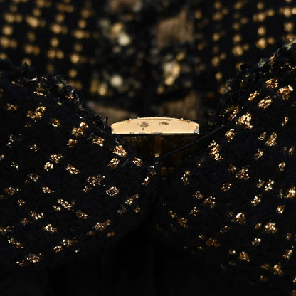 Chanel 2011 Tweed Coat Black Gold #38