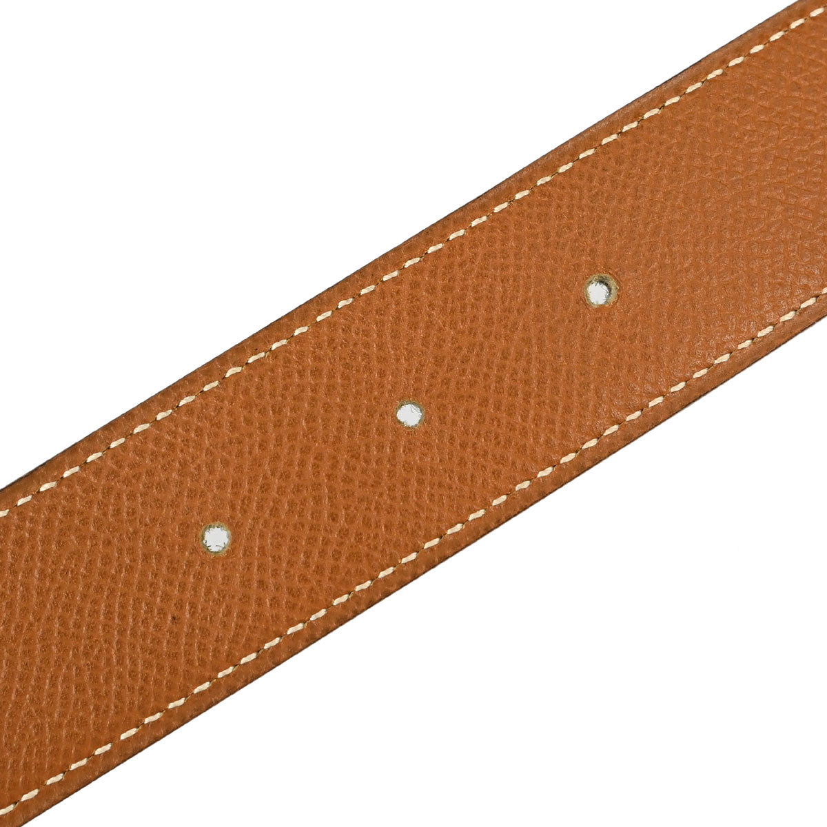 Hermes Gold Black Courchevel Constance Reversible Belt #70 Small Good