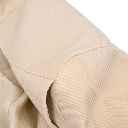 Chanel 2001 Striped Jacket Beige Ivory #46