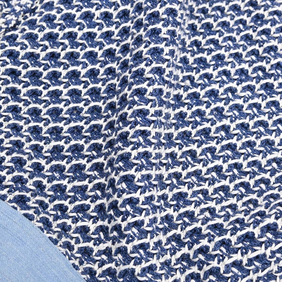 Chanel 2007 Collarless Tweed Cardigan Blue #36
