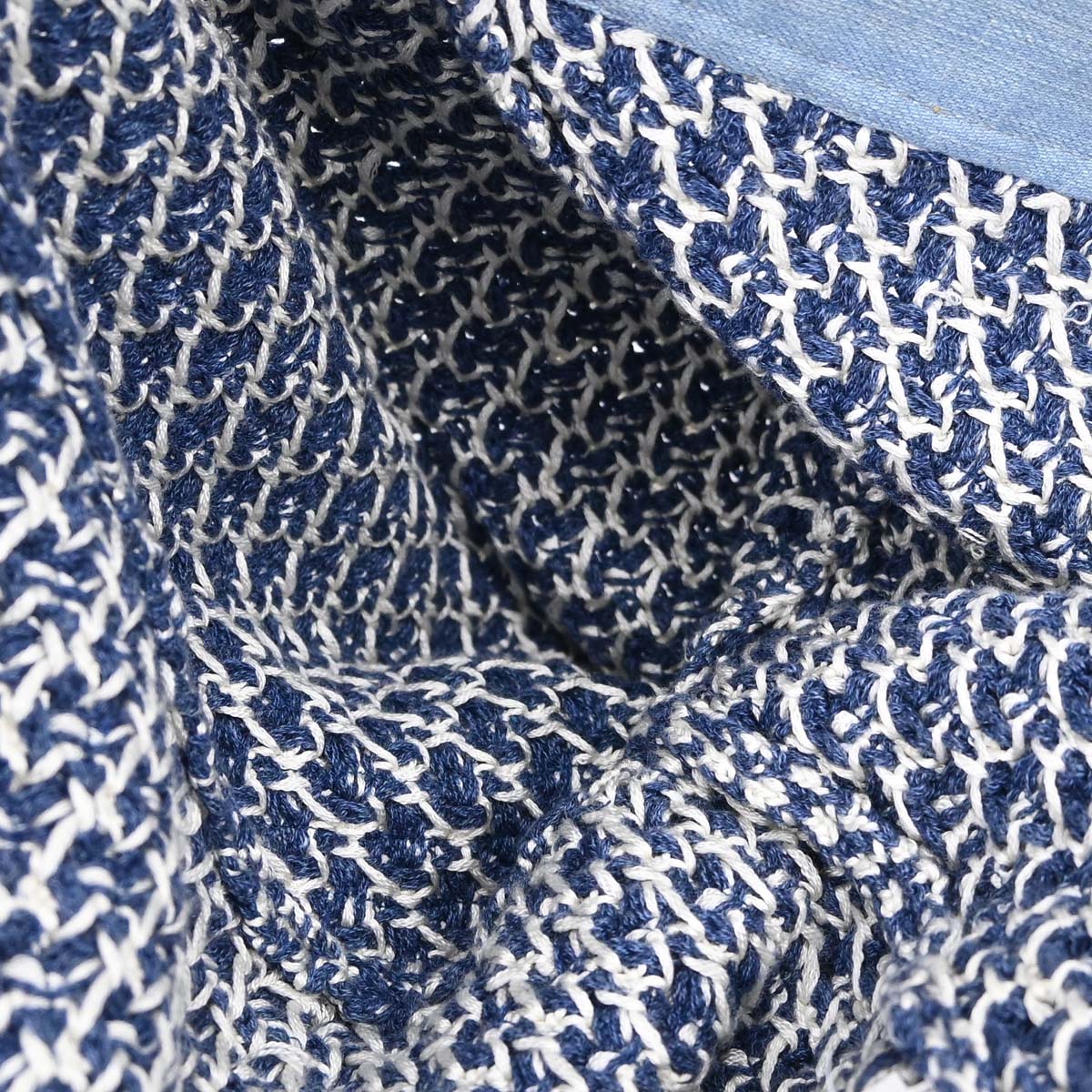 Chanel 2007 Collarless Tweed Cardigan Blue #36