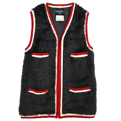 Chanel 1994 Fur Vest Gray #38