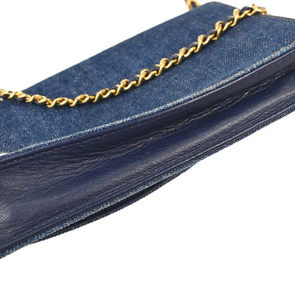 Chanel Blue Denim Timeless Wallet on Chain WOC Shoulder Bag