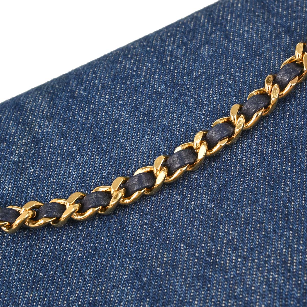 Chanel Blue Denim Timeless Wallet on Chain WOC Shoulder Bag