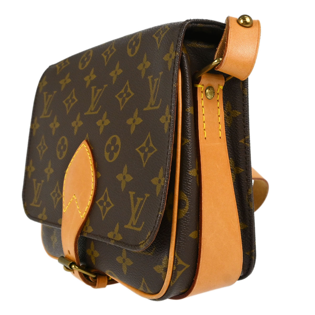 Louis Vuitton Monogram Cartouchiere MM Shoulder Bag M51253