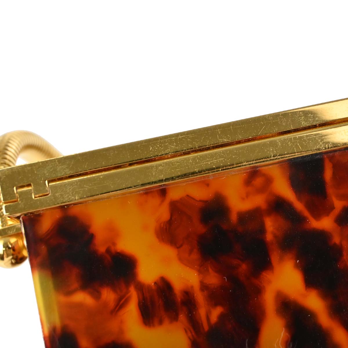 Chanel Brown Acrylic Faux Tortoiseshell Box Shoulder Bag