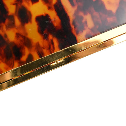 Chanel Brown Acrylic Faux Tortoiseshell Box Shoulder Bag