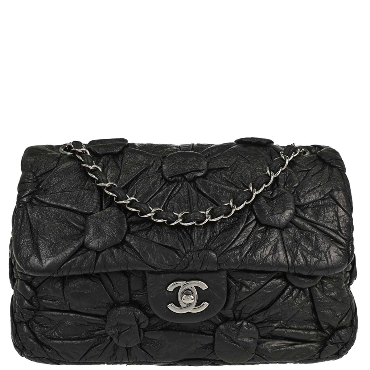 Chanel 2015-2016 Black Lambskin Lemaire Puffed Flap Bag Shoulder Bag