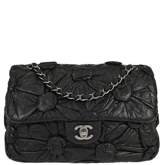 Chanel 2015-2016 Black Lambskin Lemaire Puffed Flap Bag Shoulder Bag