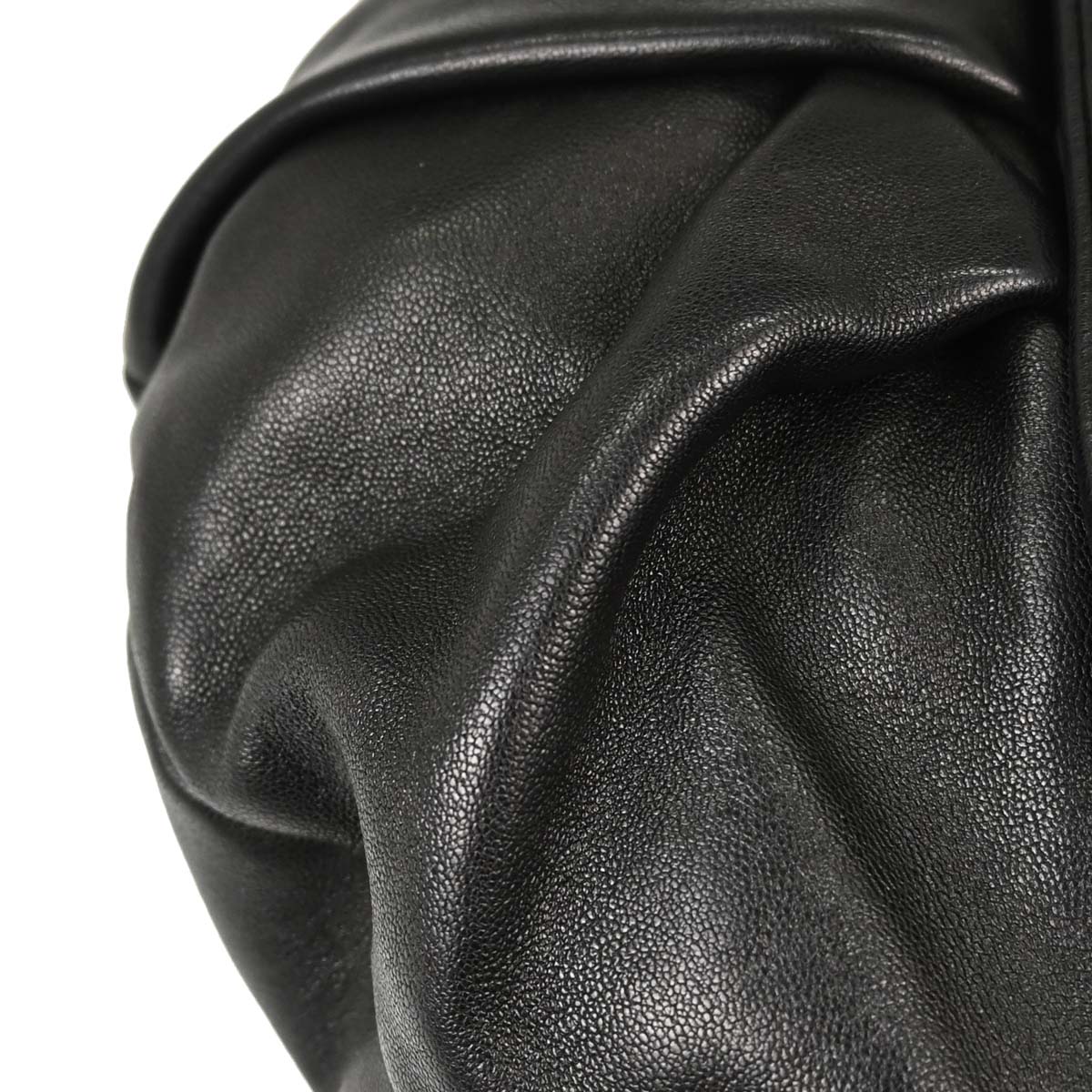 Chanel 2004-2005 Black Lambskin Ring Handle Hobo Handbag