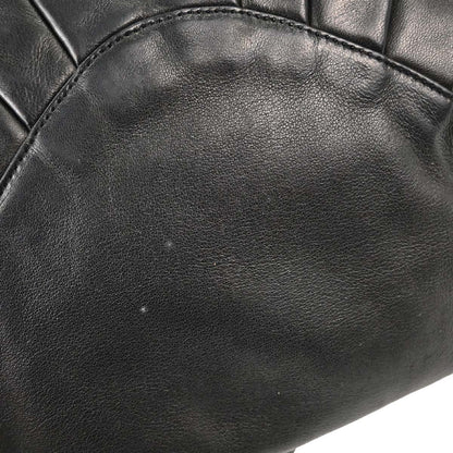 Chanel 2004-2005 Black Lambskin Ring Handle Hobo Handbag