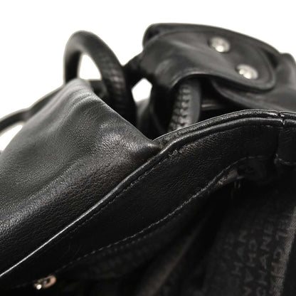 Chanel 2004-2005 Black Lambskin Ring Handle Hobo Handbag