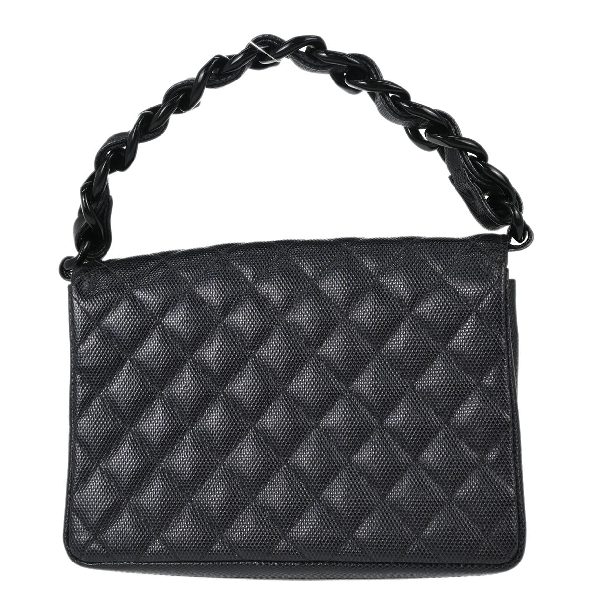 Chanel Navy Embossed Calfskin Handbag