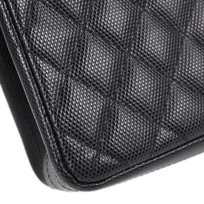 Chanel Navy Embossed Calfskin Handbag