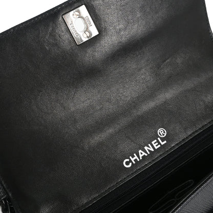 Chanel Navy Embossed Calfskin Handbag