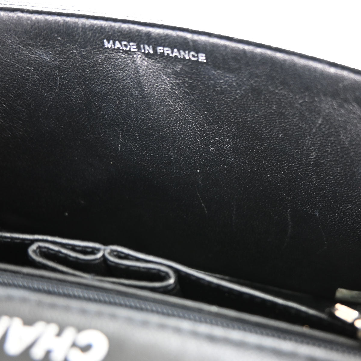 Chanel Navy Embossed Calfskin Handbag