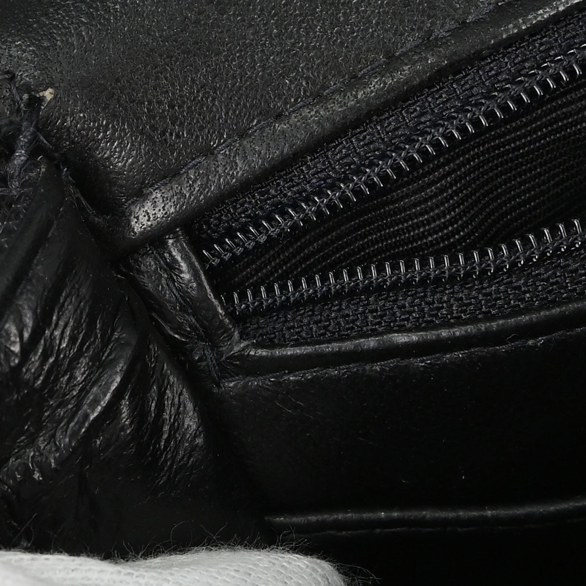 Chanel Navy Embossed Calfskin Handbag