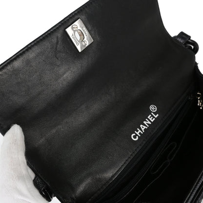 Chanel Navy Embossed Calfskin Handbag