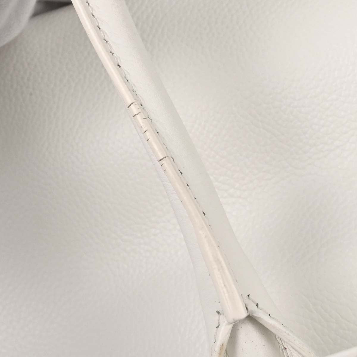 Chanel White Calfskin Executive Cerf 2way Shoulder Tote Bag