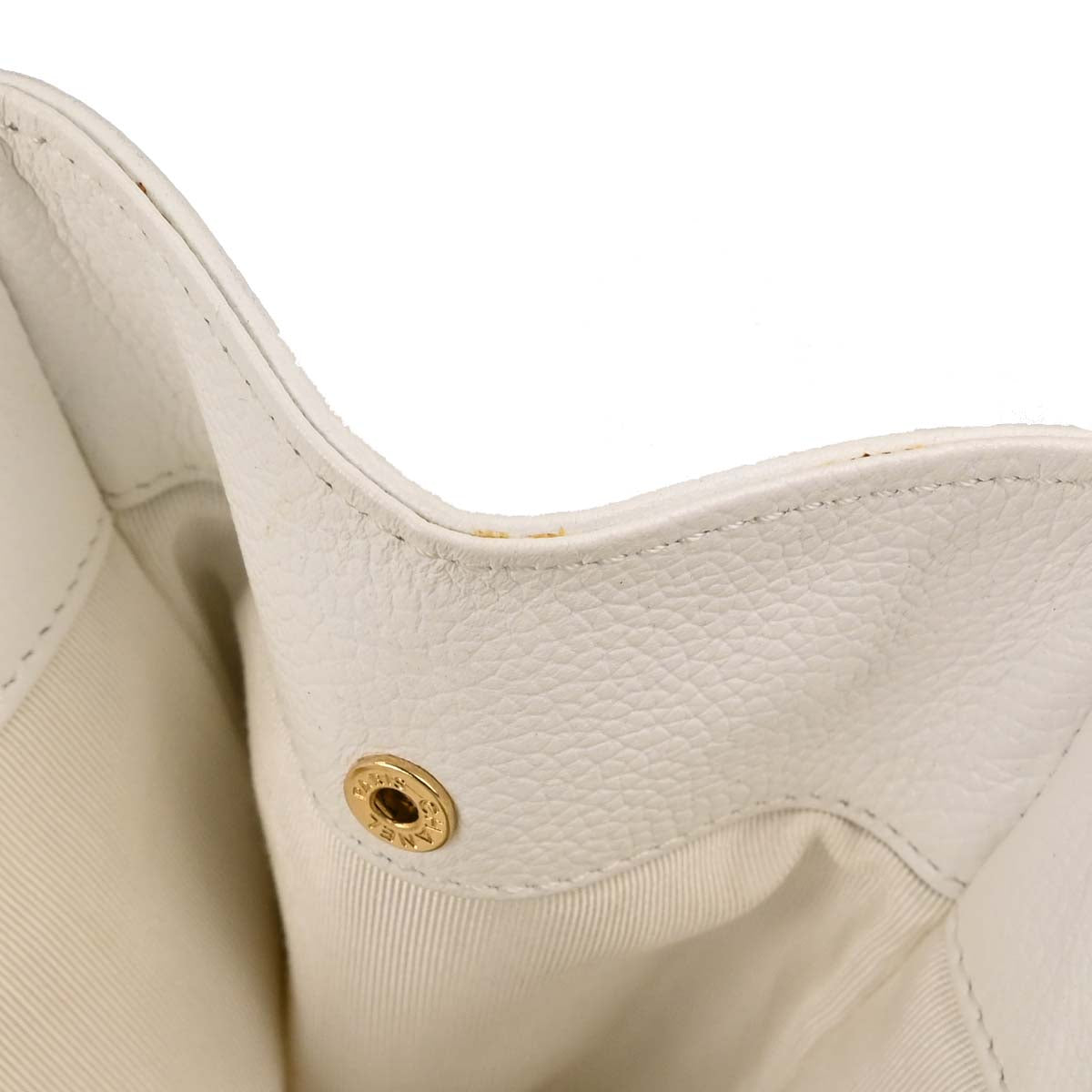 Chanel White Calfskin Executive Cerf 2way Shoulder Tote Bag