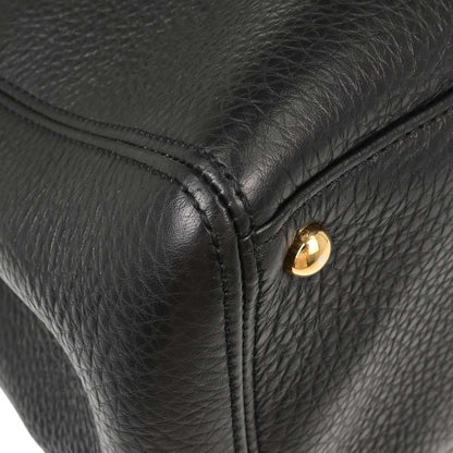 Chanel Black Deerskin Executive Cerf 2way Shoulder Tote Bag